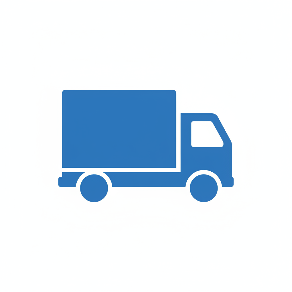 Icône camion bleu redessiné
