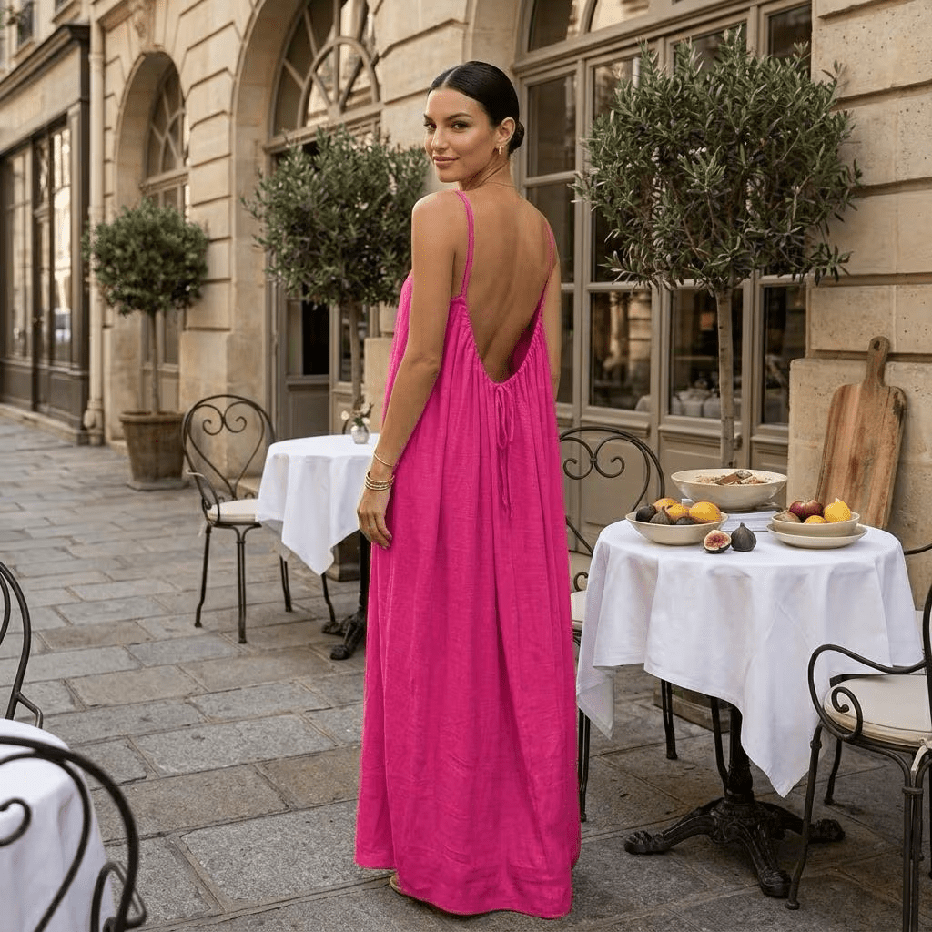 La Robe ModulFil™ — Longue Dos Nu Fluide - ModulFil™
